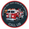 3" Grandma got run over by a reindeer fire helmet sticker