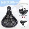 MAKELEN High-Resilience Sponge Bike Saddle with Shock-Absorbing Design, Durable Plastic