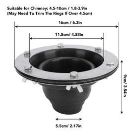 Stove Jack Kit for Tent High Temperature Silicon Pipe Boot Flashing Roof Flue Kit