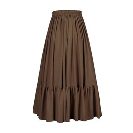 Qosivfey - Vestido largo para mujer, estilo gótico, steampunk, estilo victoriano, renacentista, falda alta y baja, 2022017bn, M