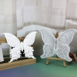 XYQHOAC Butterfly Resin Mold 3D Animal Silicone Molds Butterfly Wall Hanging Resin Mold Epoxy Resin Molds for Resin Casting DIY Art Crafts Wall Door Hanging Cabinets Decor (White)