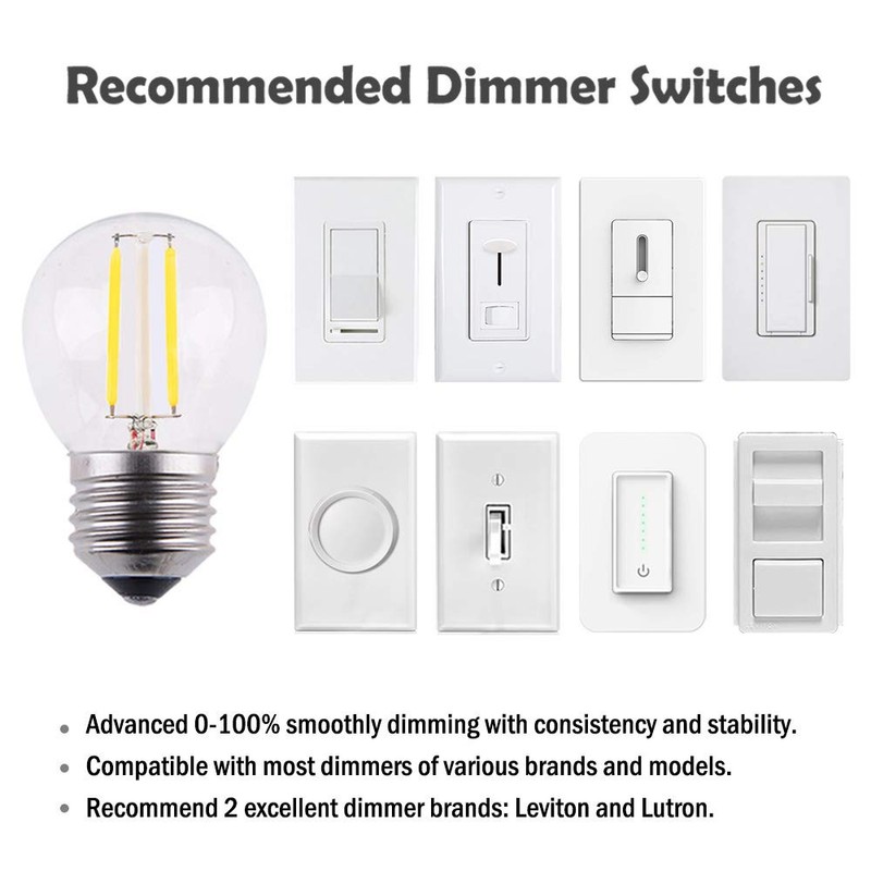 OPALRAY Dimmable A15 Style Mini LED Globe Bulb with LED