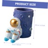 Operitacx Astronaut Pencil Holder Resin Craft Space Theme Desk Organizer