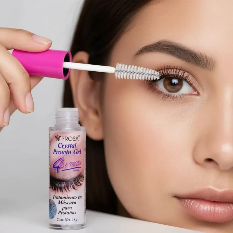 Mascara Rimel Crystal Protein Gel 4 En 1 Prosa Waterproof