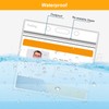 Fushing 50Pcs Ausweishülle,Kartenhülle,Wasserdichte Kartenhalter Ausweis,Transparent Kartenhalter,Badge Holder,Horizontal (100 * 85)
