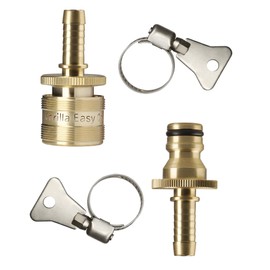 Gorilla Easy Connect Garden Hose Repair Kit With Integrated Quick Connect Fittings Water Hose Inline Splicing Repair - 1 Set With Hose Clamps