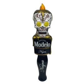 Modelo Negra Dia De Los Muertos Skull Tap Handle | 8" Tall
