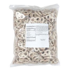 Yogurt Covered Pretzels, 1 Pound Bulk Bag, Yogurt Pretzels, White Candy, The Hampton Popcorn & Candy Company