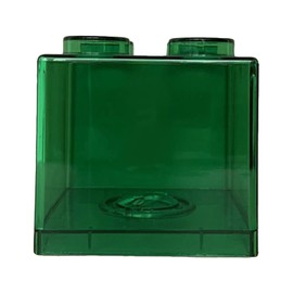 Mumusuki Piggy Bank, Shatterproof Building Block Design Clear Money Saving Box for Storage Home Decor Ornament Gifts (Green)