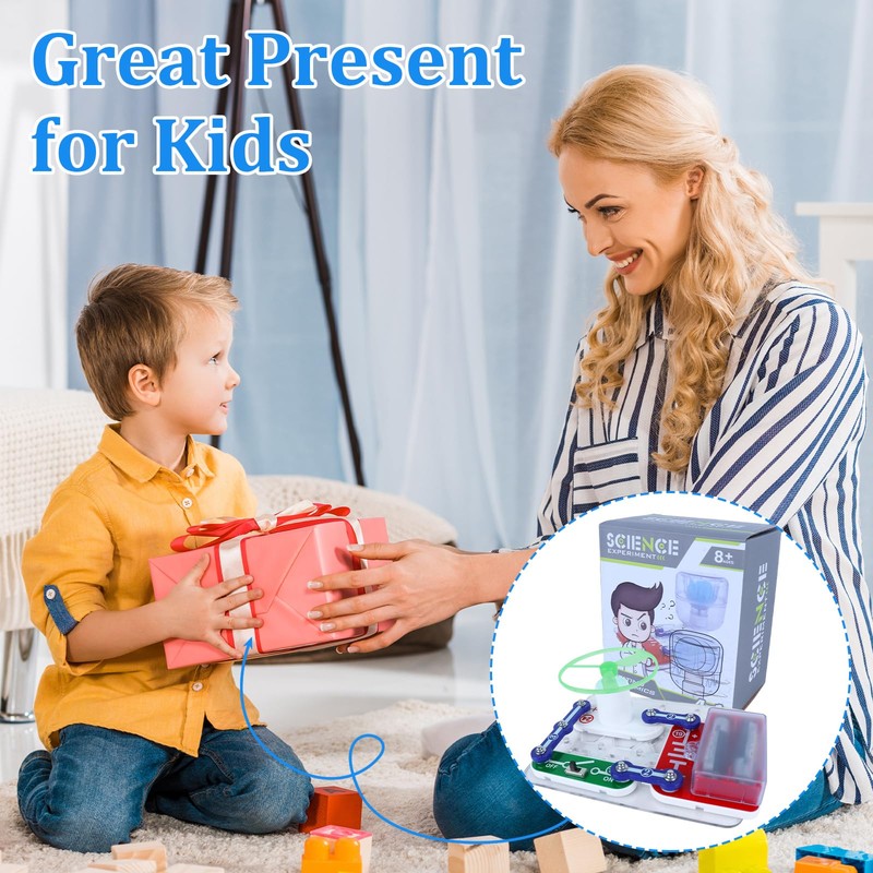 LUFEIS Science Experiments for Kids, 4 In 1 Electronics Kit