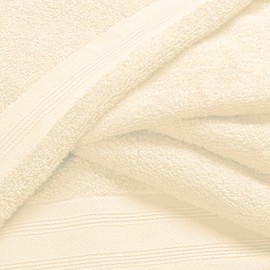 MALLONI HOME Cotton 2 Pack Oversized Bath Towel Set 28x55 inches, Large Bath Towels, Ultra Absorbant Compact Quickdry & Lightweight Towel, Ideal for Gym Travel Camp Pool - Ivory