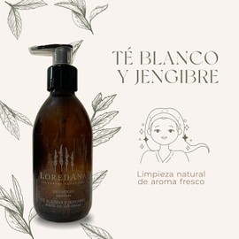 LOREDANA Shampoo Liquido De Te Blanco Y Jengibre Ayuda A La Caída Del Cabello y Fortalece la Raíz Libre De Parabenos Y Sulfatos (500)