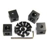Befenybay 4PCS Black Corner Bracket Cube (20x20x20mm) for 6mm Slot