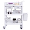 VEVOR Medical Mobile Trolley Cart with 2 Drawers & 3