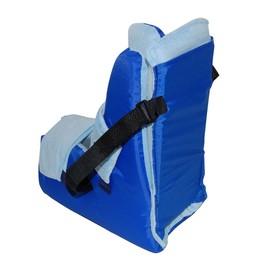 Skil-Care Adjustable Heel-Float Boot, Large/Bariatric Size, 5" Wide, Zero Heel Pressure Relief with Water-Based Gel Insert and Cozy Cloth Lining, Blue, 503154