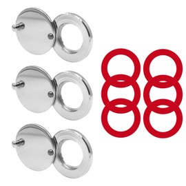3 Set Peephole Cover, Peep Hole Covers for Peep Holes for Door Viewer, Home Security Peephole Protector Us House, Family, with Matching Self-Adhesive Installation Tools, Simple and Fast(Silver)