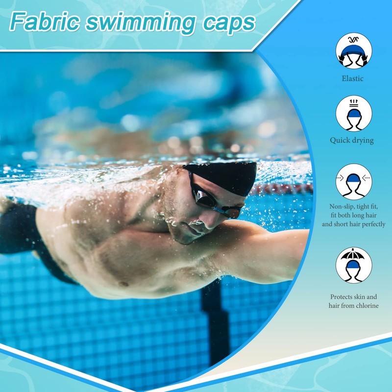 Fanshiontide 2 Pieces Unisex Swimming Cap for Men and Women,