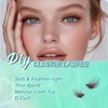 Obeyalash Eyelash Clusters, Brown D Curl, 10 mm, 84 Pieces,