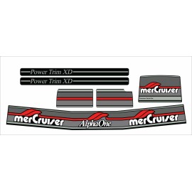 MERCRUISER BEST ORIGINA ALPHA ONE GEN TWO  W/ RAMS STICKER SET