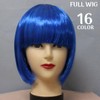 Plus Nao Women's Full Wig, Short Bob, Straight Bangs, Extension,