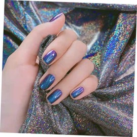 FOMIYES Pcs Color-Changing Cat Eye Nail Art Stickers Fake Nails Wraps for DIY Manicure Shiny for Women Girls