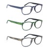 HAPJOYS Reading Glasses Men Women Wood Grain Pattern Readers +3.0