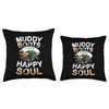 Muddy Boots Happy Soul Offroad Adventure Throw Pillow