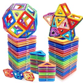 DIY Magnetic Building Blocks, Large STEM Construction Toy Set, Educational Magnet Toys for Learning, Assorted Colors for Birthday Gifts. for Winter Stacking Outdoorfun:_50PCS