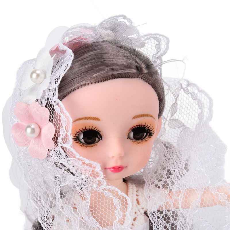 2pcs 6.7 Inch Girl Doll Joint Movable Exquisite Lovely Doll