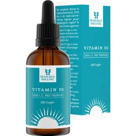 Vitamin D3 Drops 1,000 IU per Drop | 50 ml | with MCT Oil from Coconut Ölmühle Solling