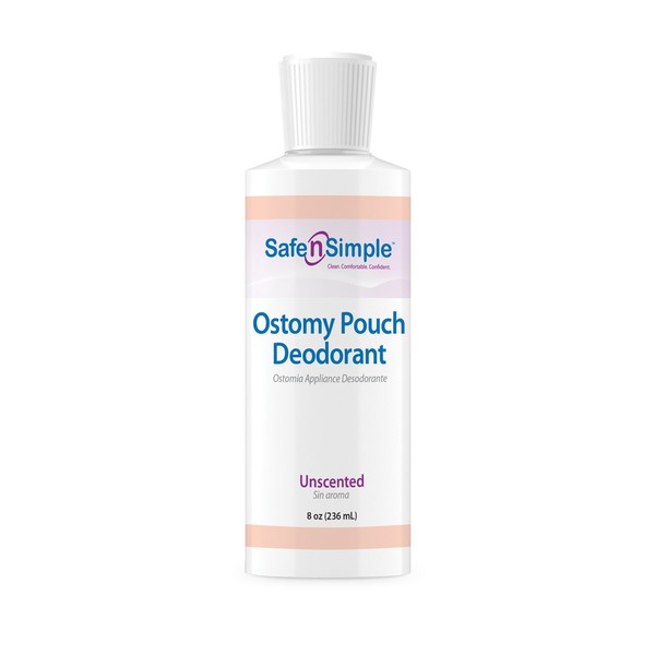 Safe n' Simple Ostomy Pouch Deodorant, Safe Deodorant for Ostomy Odor Removal, Blue Formulation Ostomy Deodorant, 8 Fluid Ounce
