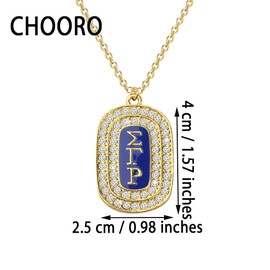 CHOORO Greek Sorority SGRHO Charm Sorority Necklace/Earrings 1922 Sorority Jewelry Gift (sigma charm N)