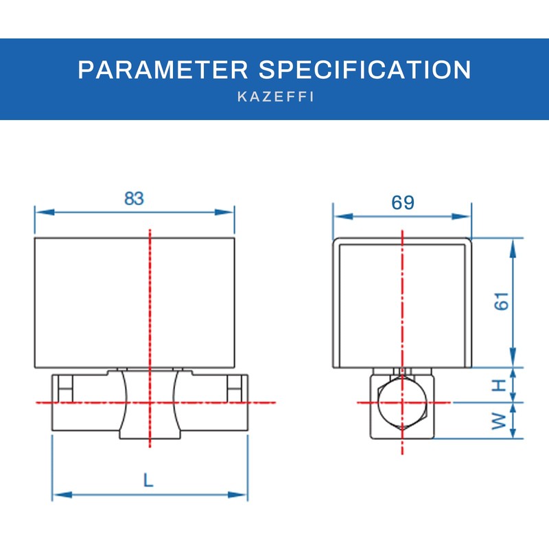 Kazeffi Motorized Zone Valve, 2 way,NPT 1", Normally Closed,2 wire