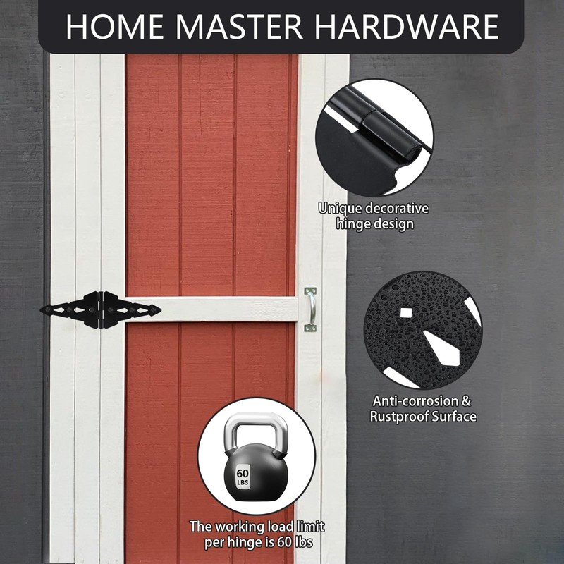 HOME MASTER HARDWARE Wood Gate Hardware Set - Heavy Duty