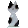 Fused Glass Cool Cats Collection - Charley Cat in black