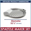 KEISSCO Stainless Steel Spaetzle Maker Lid with Scraper Traditional German