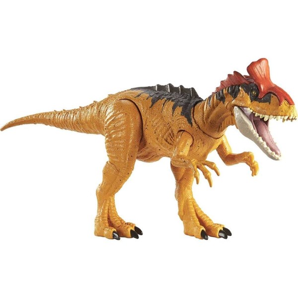 Jurassic World Toys Sound Strike Cryolophosaurus Figure with Strike and Chomping Action, Realistic Sounds, Movable Joints, Authentic Color and Texture; Ages 4 and Up