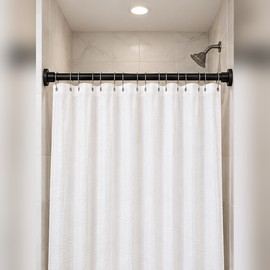 Adjustable Tension Shower Curtain Rod for Bathroom – Stainless Steel No-Drill Telescopic Rod for Flexible Spaces