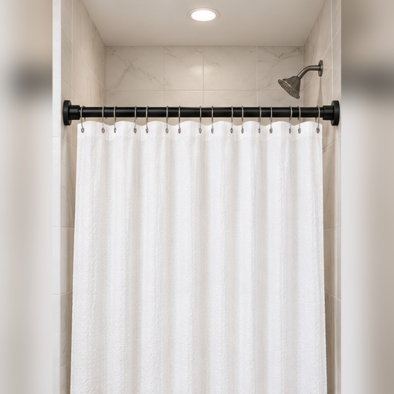 Adjustable Tension Shower Curtain Rod for Bathroom – Stainless Steel