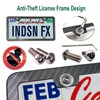 BGGTMO Anti Theft License Plate Frames -Carbon Fiber Patterns Metal