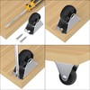 8 PCS Black Casters for Furniture,30mm(1.25 inch) Small-size Castor Wheels