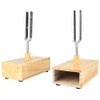 440HZ Tuning Fork Virbration Experimental Instrument with Wood Resonator Box