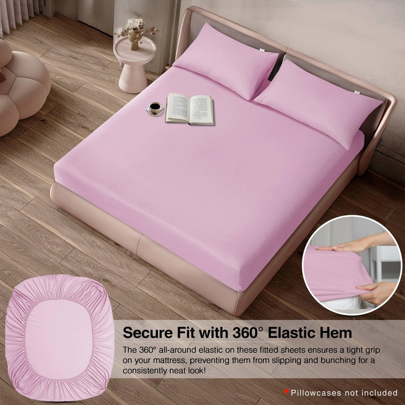 LYMA Bedding Fitted Sheet King, Deep Pocket 30CM, OEKO-TEX Certified,