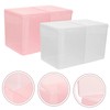 BUGUUYO 2pcs Cotton Swabs Holder with Lid Makeup Vanity Organizer