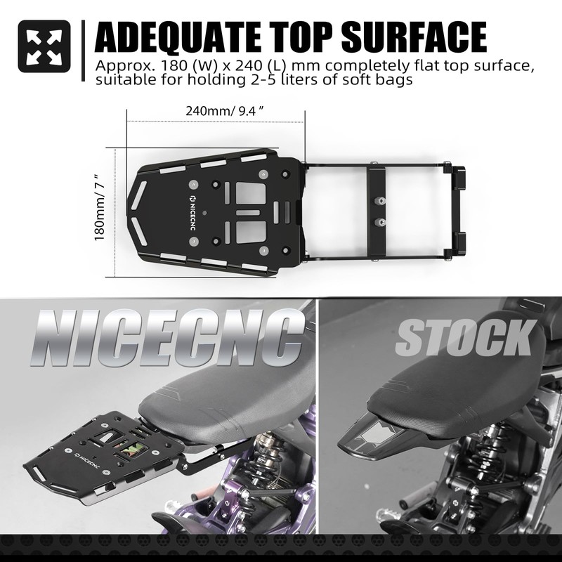 NICECNC Rear Luggage Rack Compatible with Surron Light bee X/S/