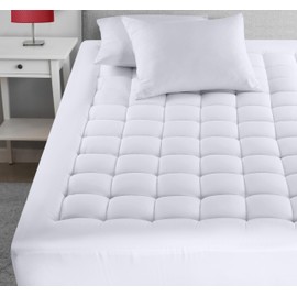 Utopia Bedding Full Mattress Pad, Quilted Fitted Premium Mattress Protector, Deep Pocket Mattress Cover Stretches up to 16 Inches, Fluffy Pillow Top Mattress Topper (54x75 Inches, White)