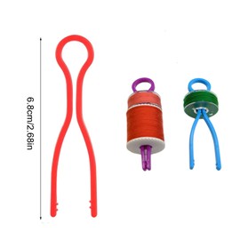 OTKARXUS Bobbin Thread Holders, 50 Pieces Mixed Colorful Bobbin Holder Clips, Thread Spool Holder, Plastic Bobbin Clips, Clamps for Embroidery, Quilting, Thread Spool Organization