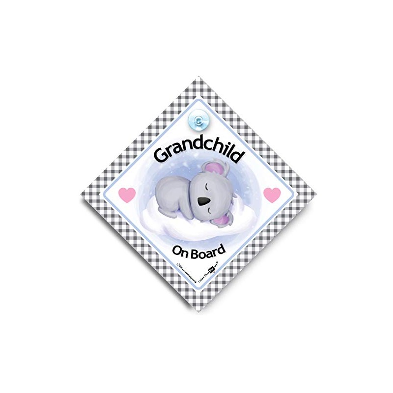 Grandchild Koala On Board Sign, Baby on Board Style Suction