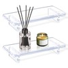 2 Pack Acrylic Bathroom Counter Tray Stand | Multi-Purpose Kitchen