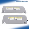Silscvtt Driver and Passenger Side Sun Visor Gray with Mirror